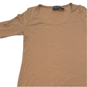Rachel Zoe mustard color ribbed knit top size medium